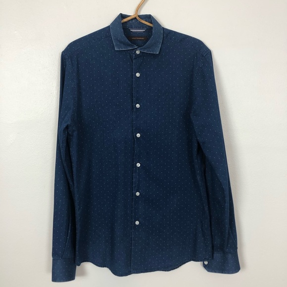 Adolfo Dominguez L/S Cotton Button Down Shirt 8.5 - Picture 1 of 7